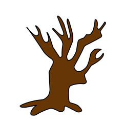 Obraz premium Dry Tree Trunk Without Leaves