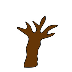 Dry Tree Trunk Without Leaves