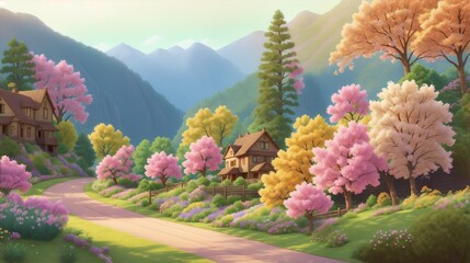 spring in the mountains