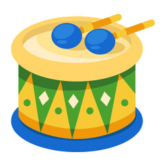 drum festive instrument icon