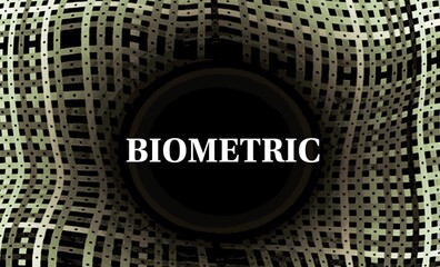 Biometric written on abstract background 