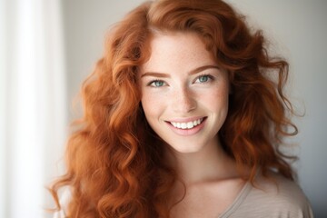 Portrait of a woman with red hair