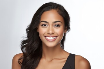Beautiful Young Asian Indian Woman with Healthy Smile