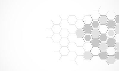 Abstract design element with geometric background of hexagons shape pattern