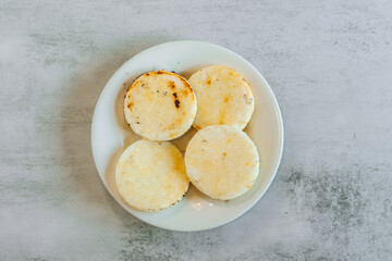 Columbian arepas on a plate