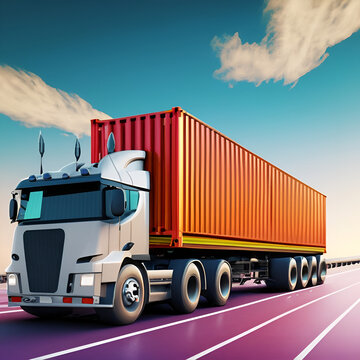 truck on the road