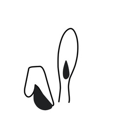 Outline Draw Rabbit Ears