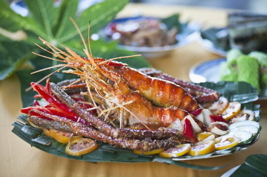Freshwater Prawns Served At Ulu Temburong National Park Resort; Brunei