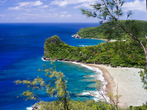 Looking Out Across The Coastline Of The Main Island Of Vavau Island; Tonga