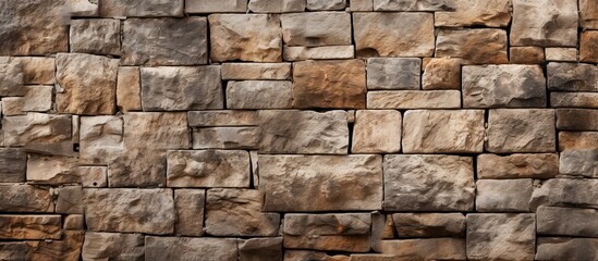 Fototapeta premium Weathered stone wall with natural textures perfect as a design background