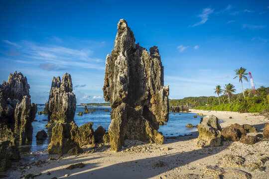 Nauru's Rocky Coastline; Nauru