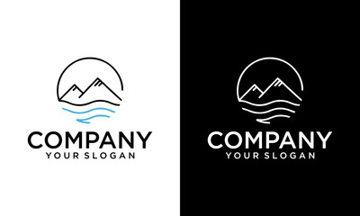Montain logo icon vector template.