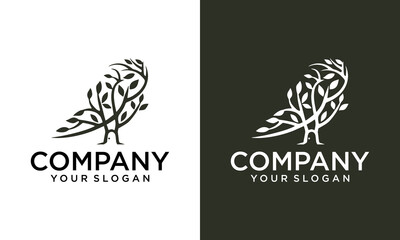 Abstract vibrant tree logo design, root vector - Tree of life logo design inspiration isolated on white background.