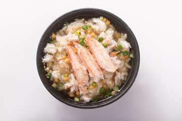 カニ茶漬け　(毛蟹)