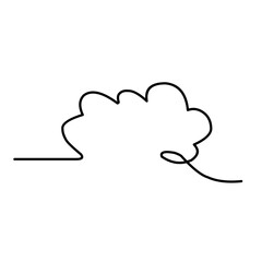 Continuous Line Drawing of clouds