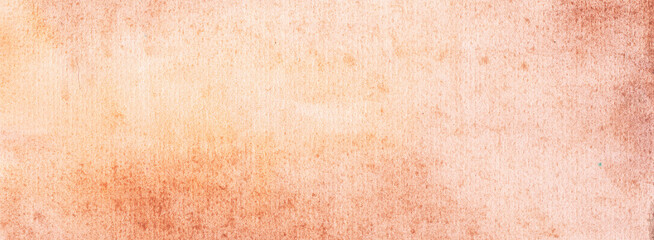 Abstract watercolor background, flowing beige watercolor. Large beautiful banner. Textured wide wallpaper.