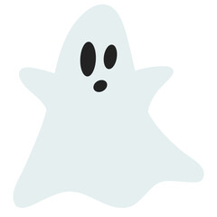Ghost icon vector illustration for Halloween event celebration. Simple ghost icon that can be used as symbol, sign or decoration. Spirit phantom icon graphic resource for happy Halloween vector design