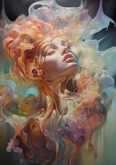 Art abstrait femme