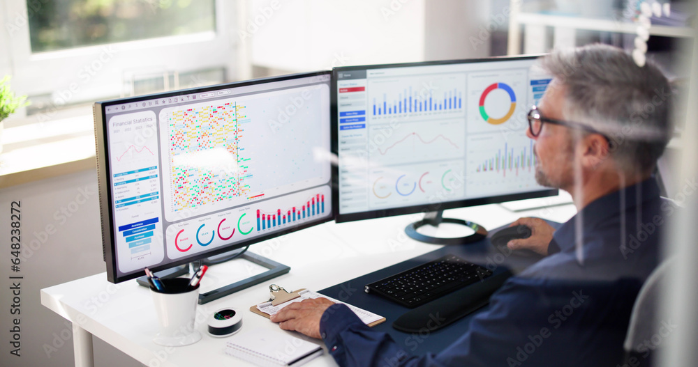 Poster financial business analytics data dashboard