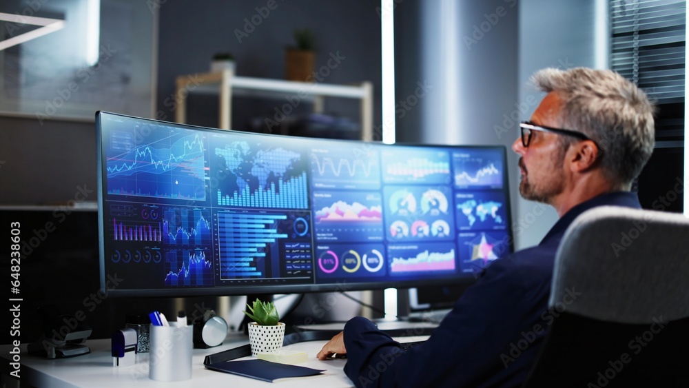 Poster business data analytics dashboard