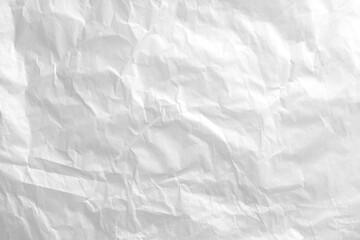 Wrinkled white wrapping paper texture
