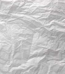 Wrinkled white wrapping paper texture