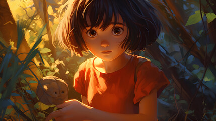 cute child. Generative AI