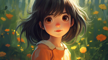 cute child. Generative AI