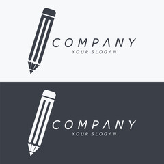 Pencil Logo Template with Vector Concept
