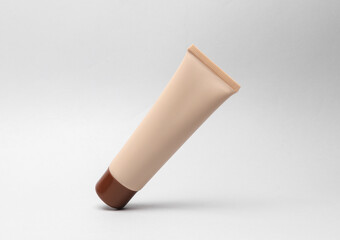 Foundation tube levitates on a gray background