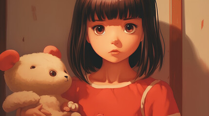 cute child. Generative AI