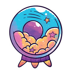 Magic Ball or Crystal Ball - Spooky Halloween Divination