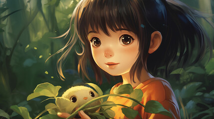 cute child. Generative AI