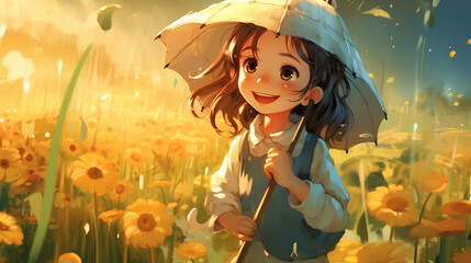 cute child. Generative AI
