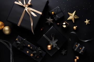 Christmas and New Year Concept. Christmas and New Year Background. Christmas and New Year Theme. Christmas Gift. New Year Party. Generative Ai.