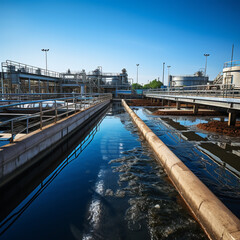 Industrial wastewater treatment plant that purifies water before installing it