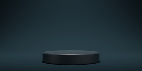 3d render podium platform grey background