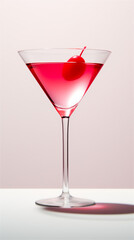 glass with red cocktail