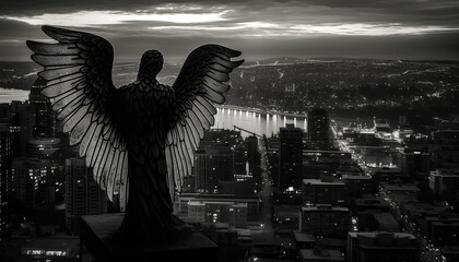 Angel Watching Over City
