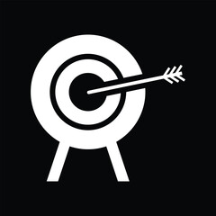 Bullseye Icon In Trendy Style Isolated Background