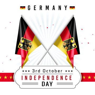 Independence Day of Germany with Flag