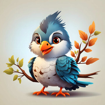 recommend clip art: Cuckoo Bird Illustration AI Generative