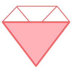 Naklejka premium Pink diamond illustration 