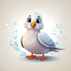 Dove Bird Illustration AI Generative