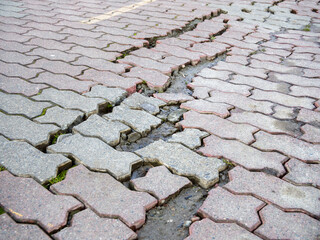 Consequences of poor-quality laying of paving slabs