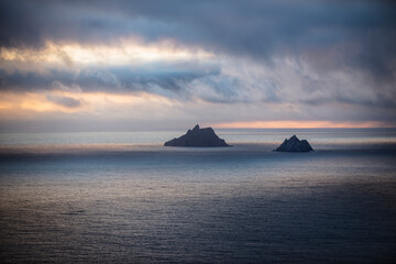 The skellig islands viewed from bolus head; Iveragh peninsula, county kerry, ireland