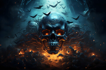 skull and bones, halloween and day of the dead