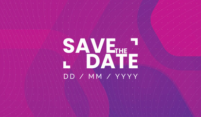 Save the date banner. Can be used for business, marketing and advertising. logo graphic design of event summit made for Technology and upcoming events. Vector EPS 10