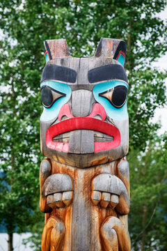 First Nations Totem; Teslin, British Columbia, Canada