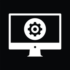 Vector Online Management Glyph Icon Design